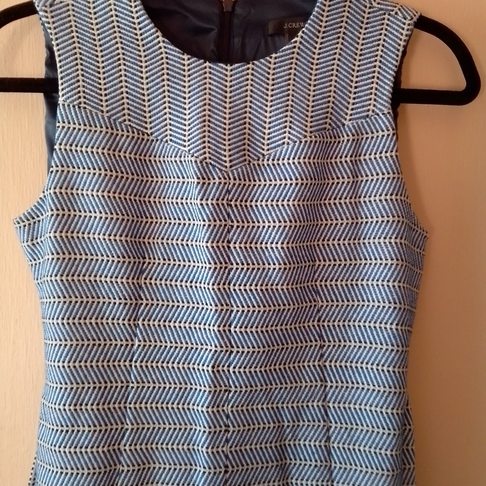 J crew Italian tie waist midi dress blue size 2 - Picture 6 of 10